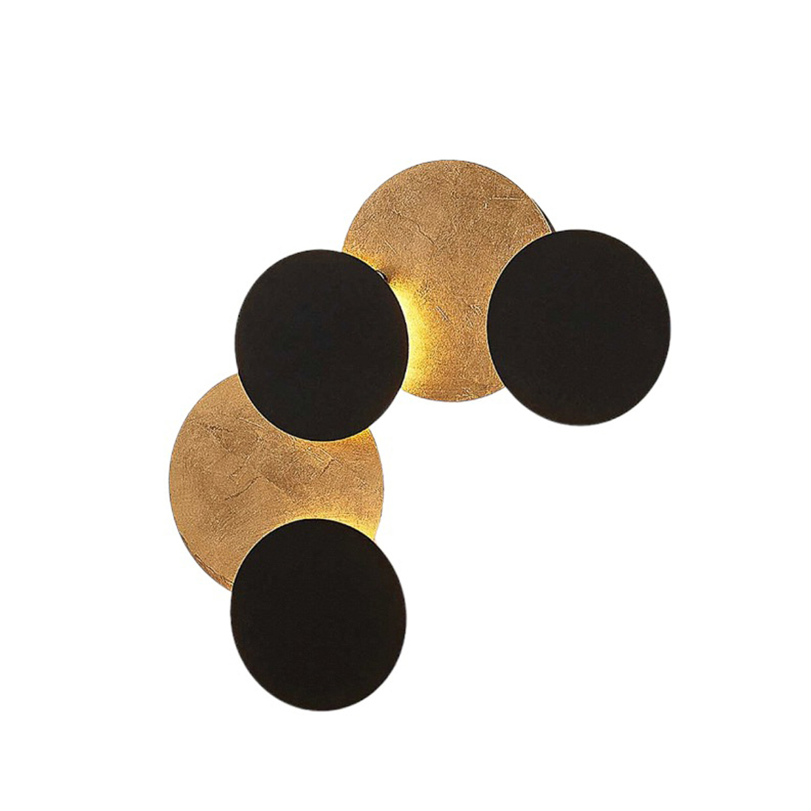 Grazyna 5 LED Aplique de Pared Black/Gold - Lindby