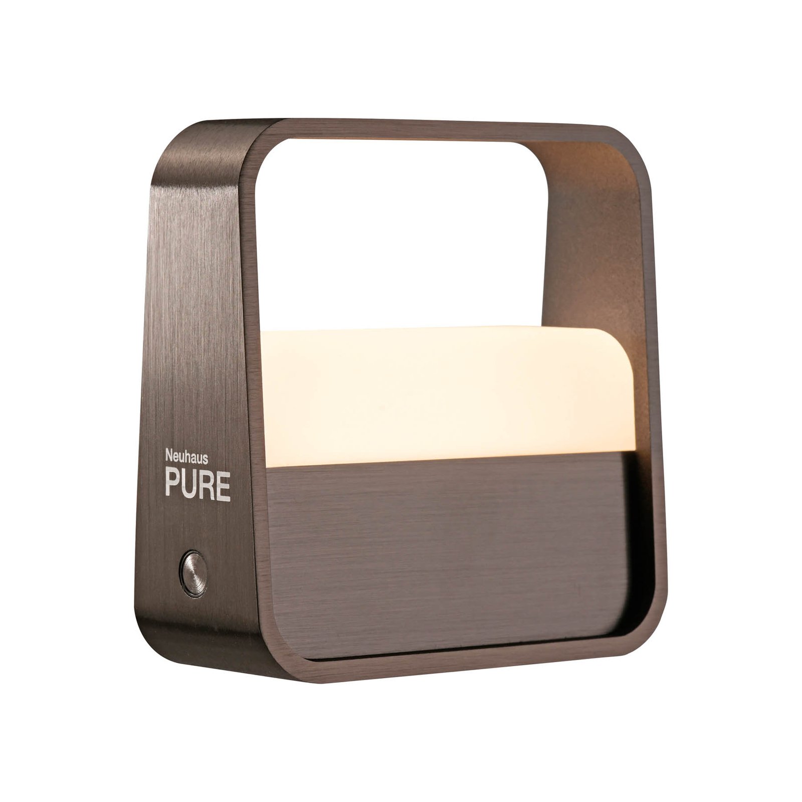 PURE Lampe à poser LED rechargeable Pure Go, marron, aluminium