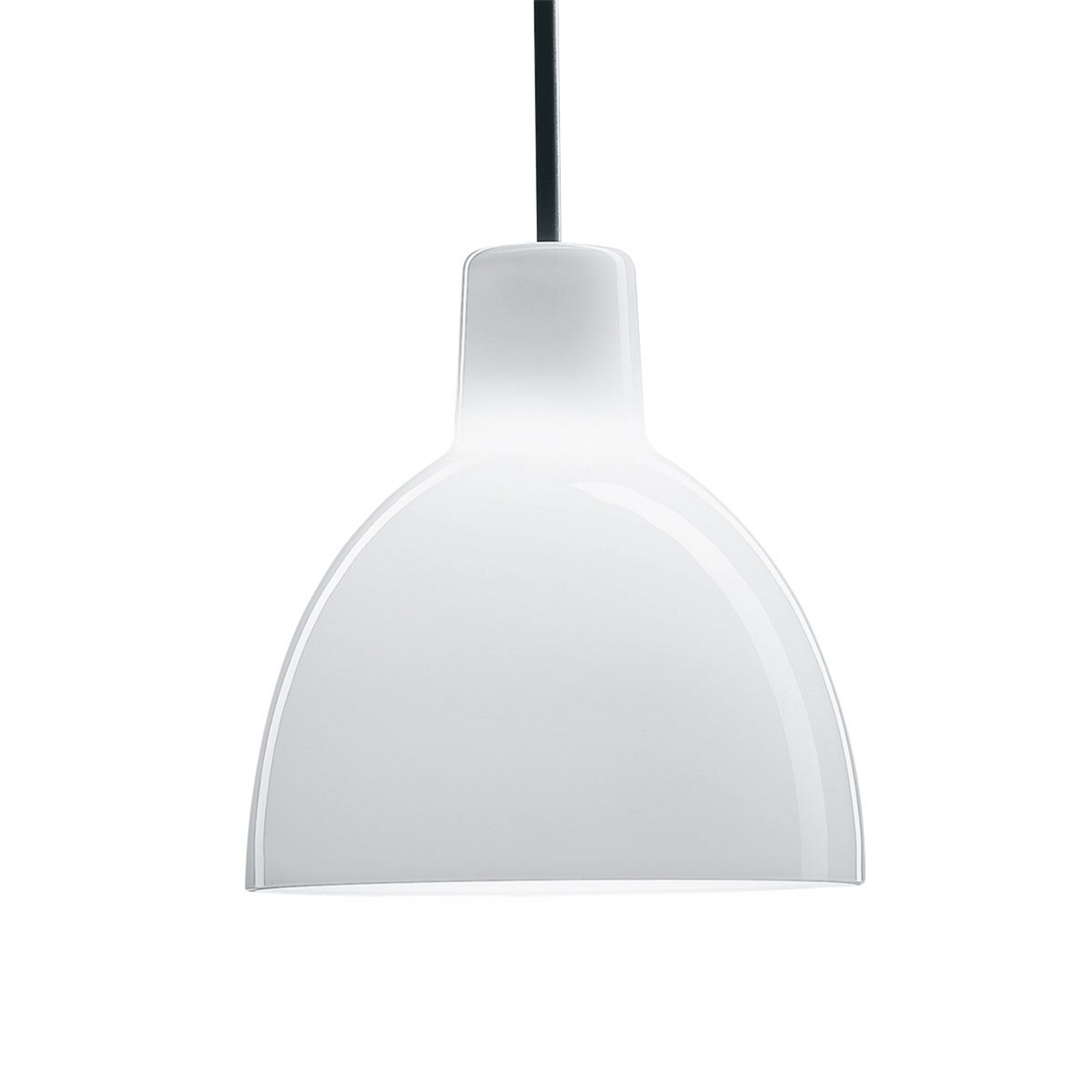 Toldbod Glas Pendelleuchte Ø155 White Opal - Louis Poulsen