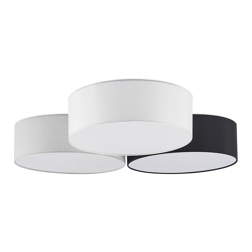 Lindby - Janita 3 LED Plafonnier Grey/Black/White
