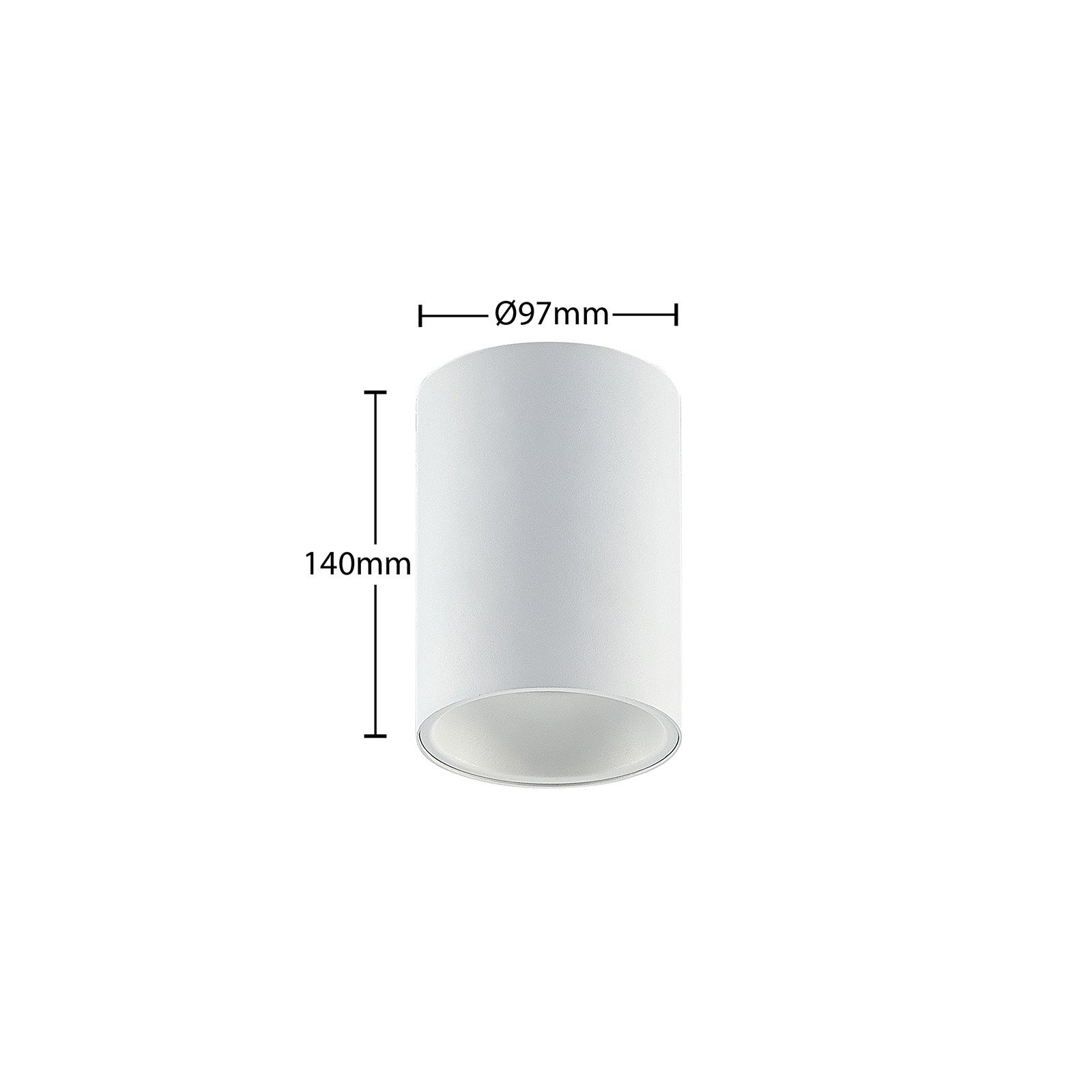 Arcchio Hinka plafondlamp, rond, 14 cm, wit