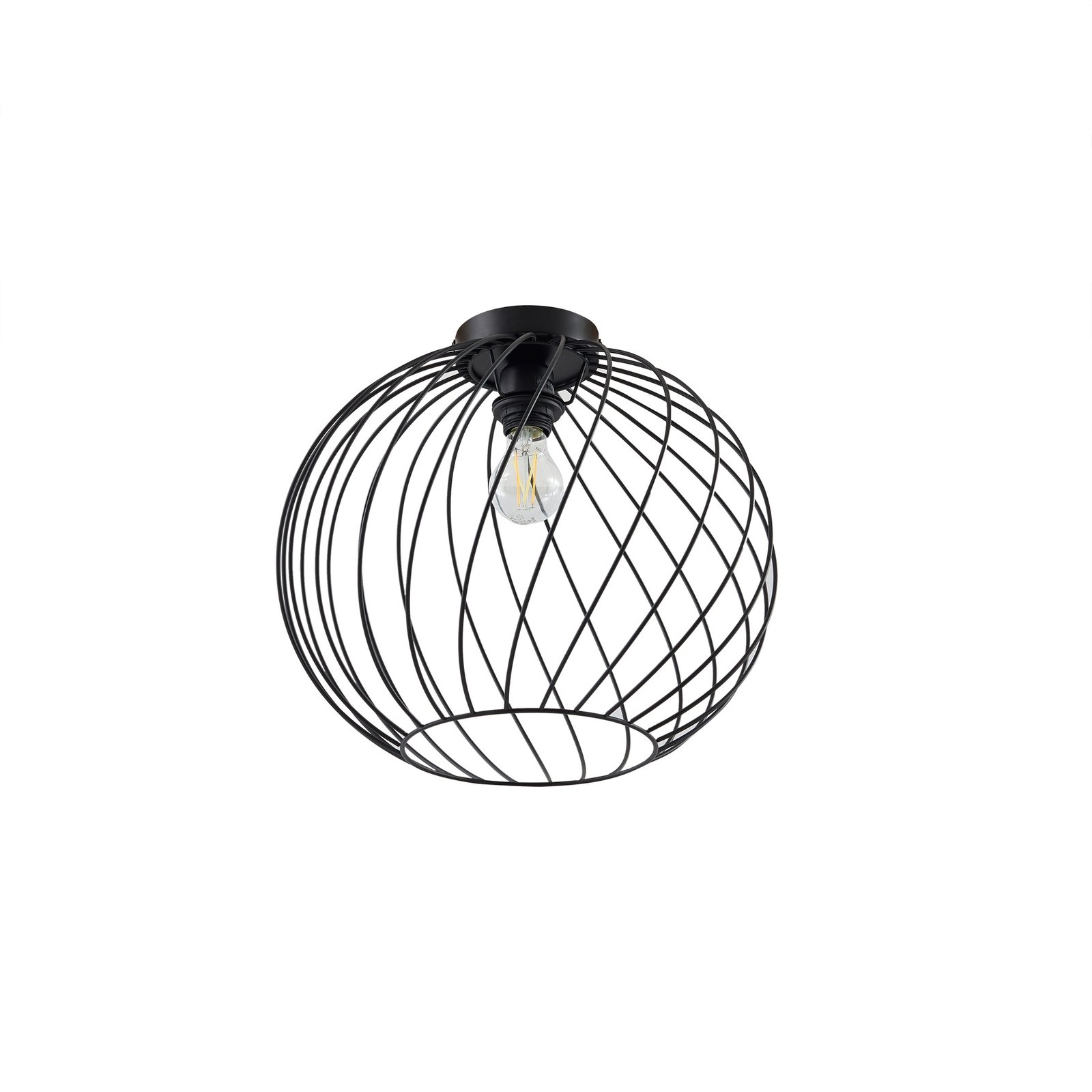 Lindby Danika ceiling light, Ø 40 cm, black, metal