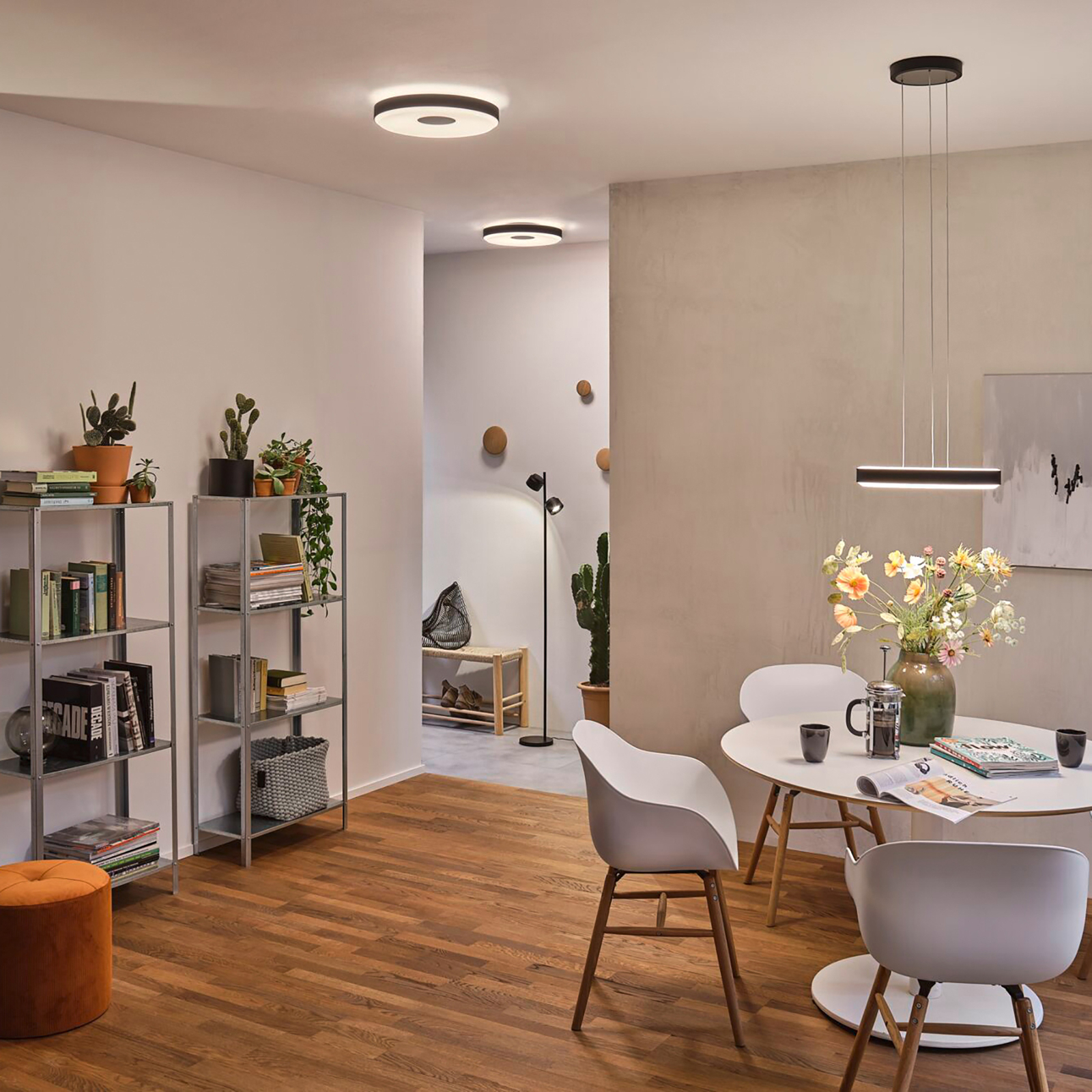 Puric Pane 2 Lampadaire 3-step Noir - Paulmann