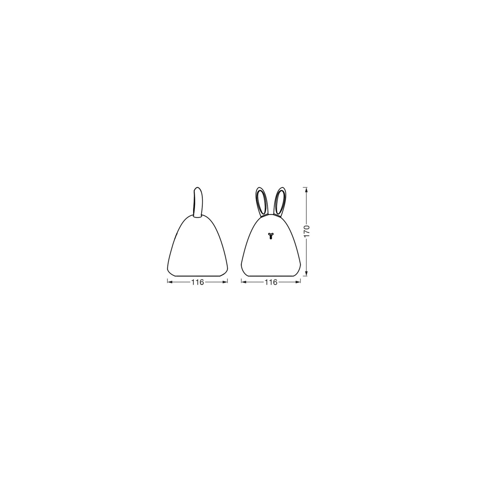 OSRAM LED-Akku-Nachtlicht NIGHTLUX RABBIT weiß USB RGB touch