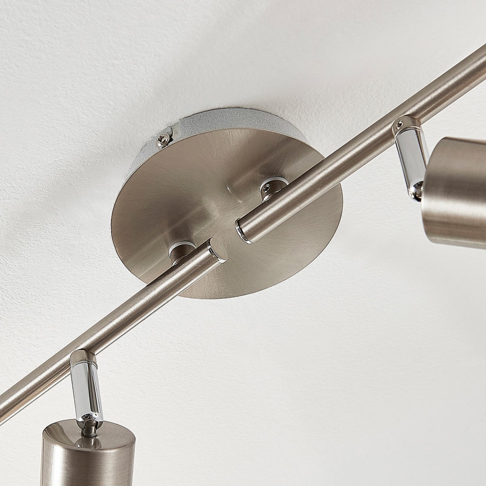 Elaina 4 Plafondlamp Nickel - Lindby