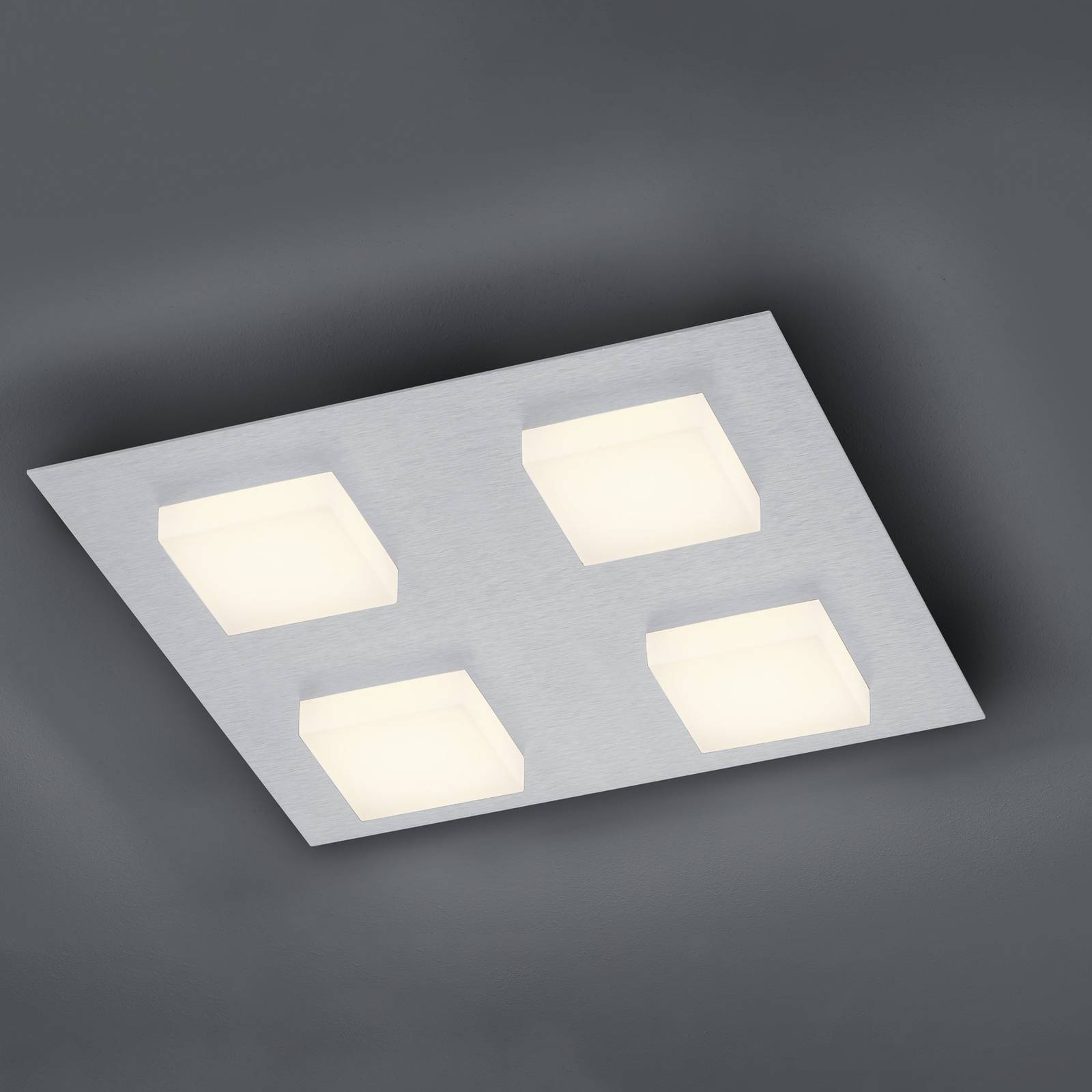 BANKAMP Luno LED-loftlampe 4 lyskilder sølv