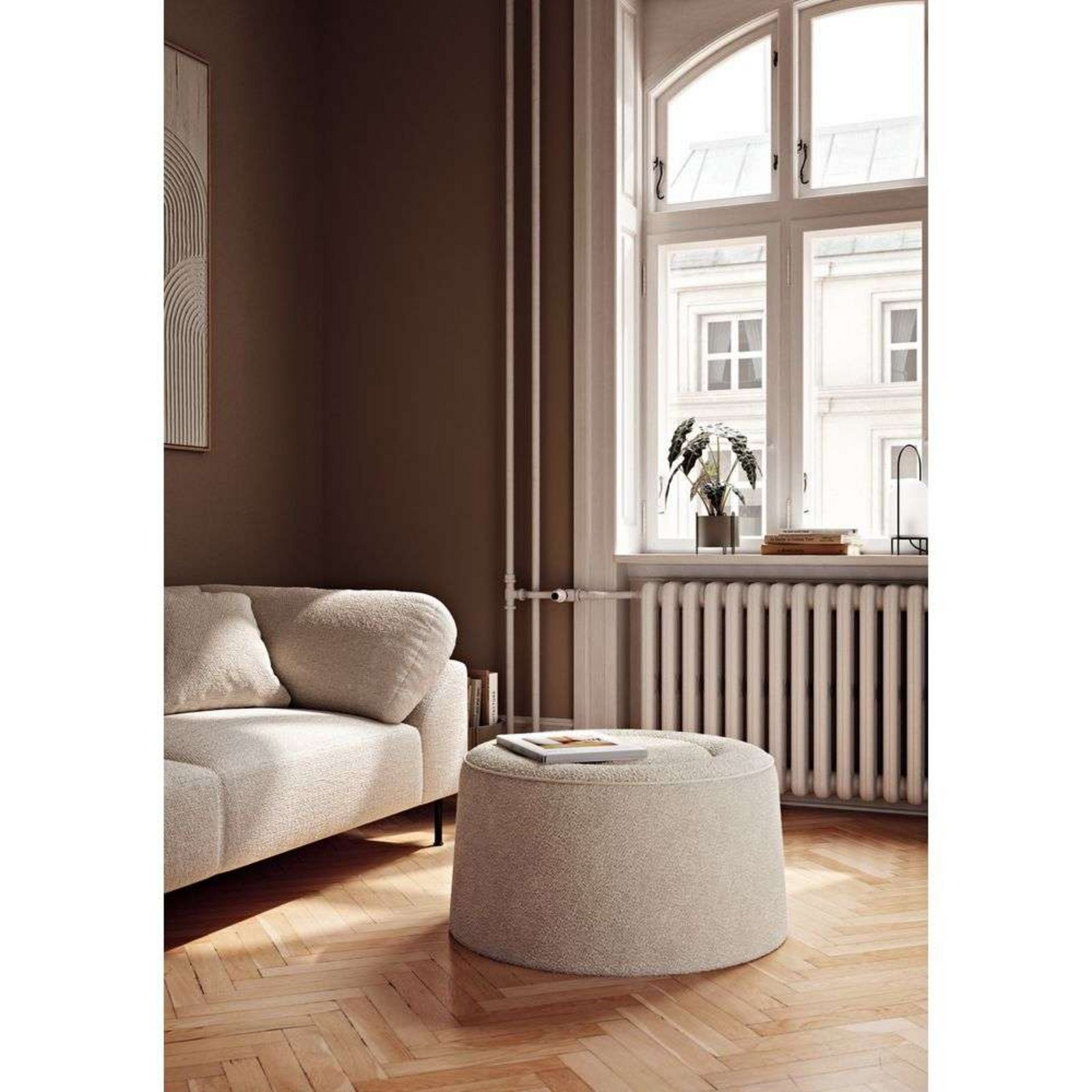 Praline Pouf Ø78 Beige - Woud