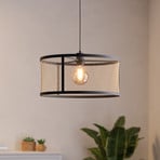 Lámpara colgante Dellow, Ø 45 cm, negro/latón, acero