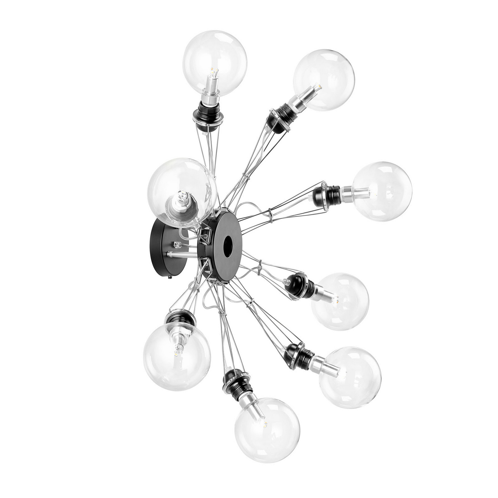 Lumina Matrix Otto 8 lumini de perete negru - Camera de zi / sufragerie - Design - Metal