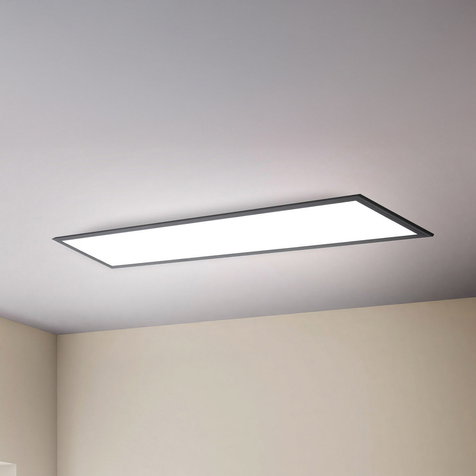 LED paneel Odin aan/uit, 100 x 25 cm, zwart, 4.000 K