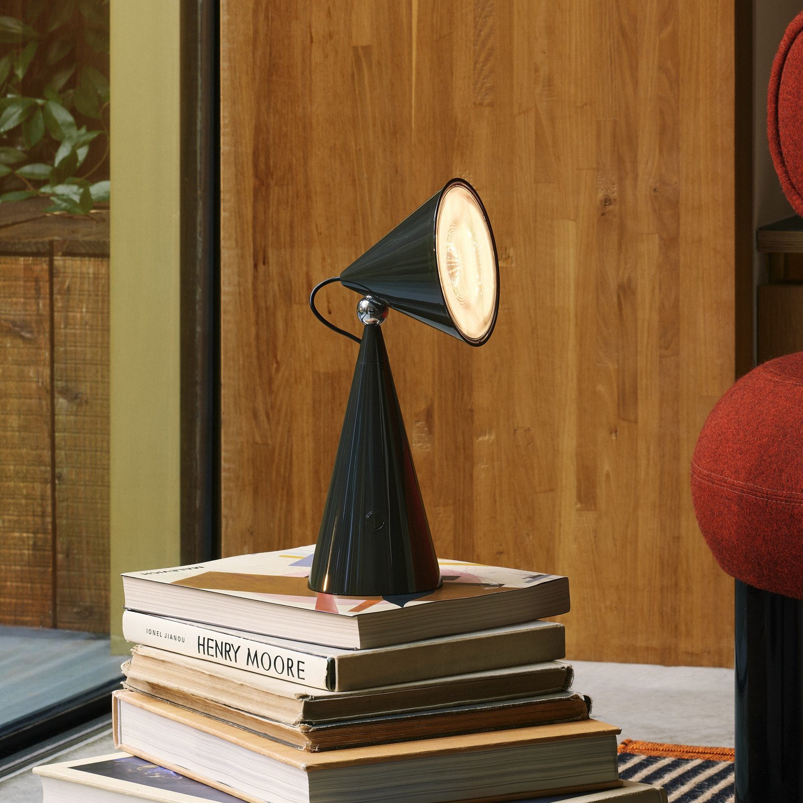 Lampa de masă cu baterie LED Tom Dixon Pose antracit înălțime 25 cm - Camera de zi / sufragerie - Design - Plastic