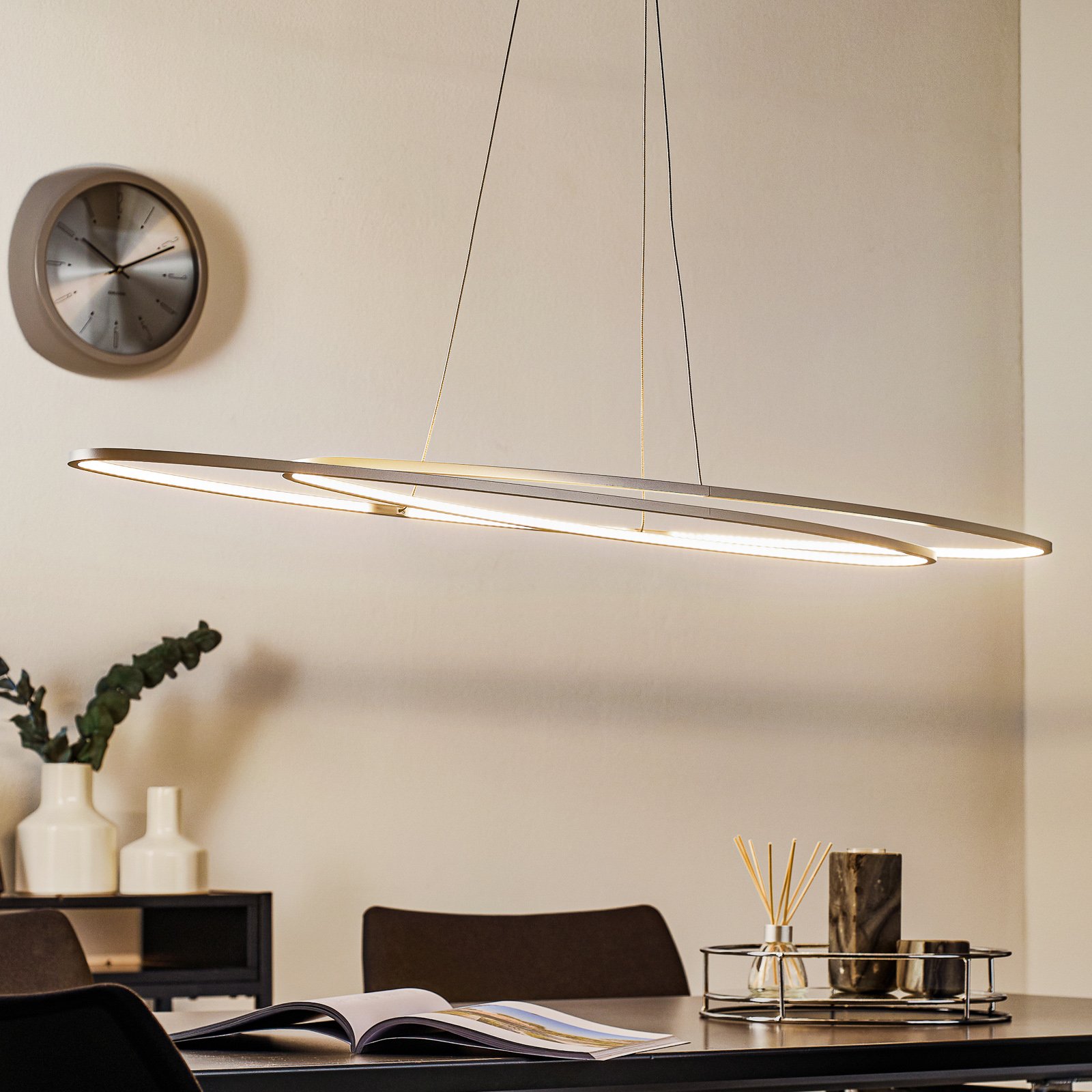 Bopp Flair - ovalna LED viseća svjetiljka, aluminij