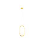 Dione pendant light, 1-bulb, mustard yellow/white