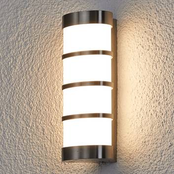 Leroy LED stainless steel outdoor wall light