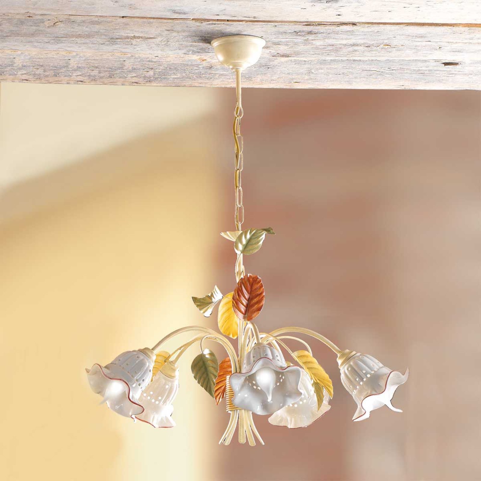 Flora hanging light, Florentine style, 5-bulb