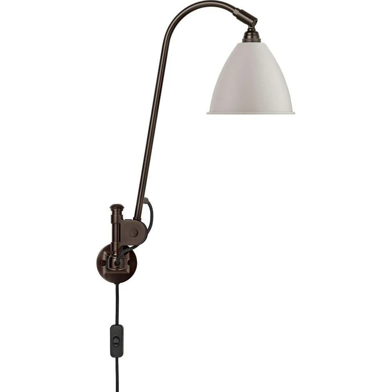 GUBI – Bestlite BL6 Wandlampe, Ø 16 cm, schwarz/messing/weiß