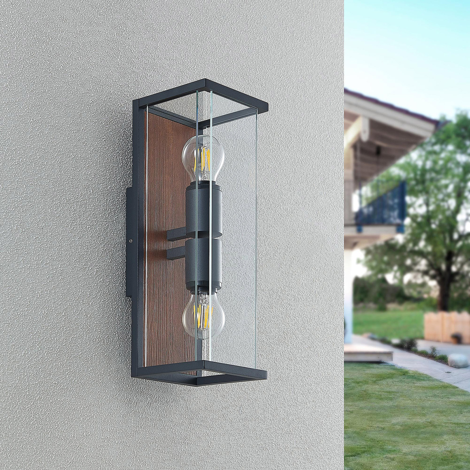 Elwin 2 Buiten Wandlamp - Lucande