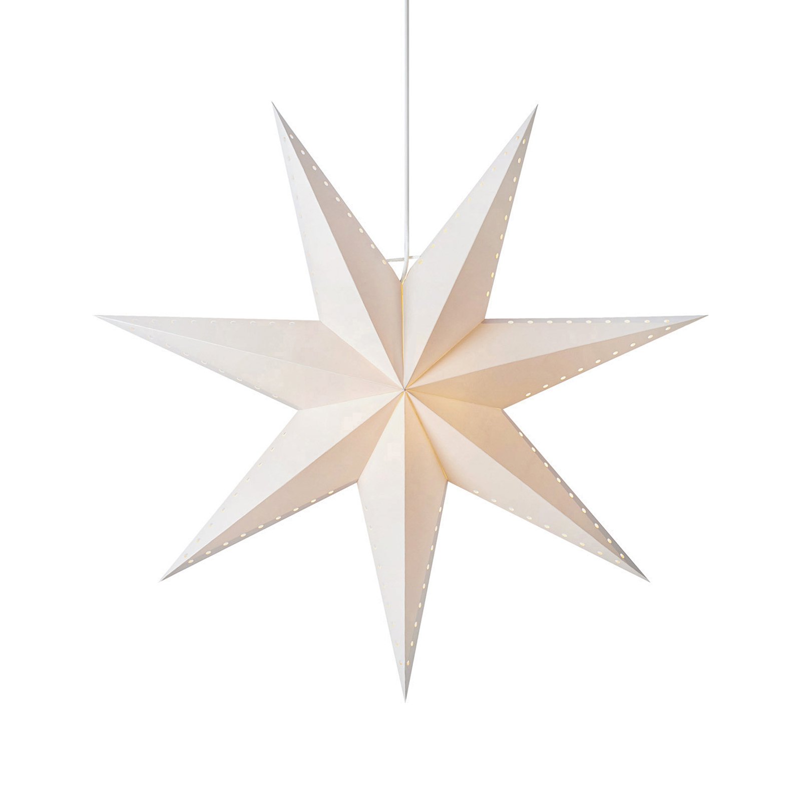 Lively decorative star, hanging, seven-pointed