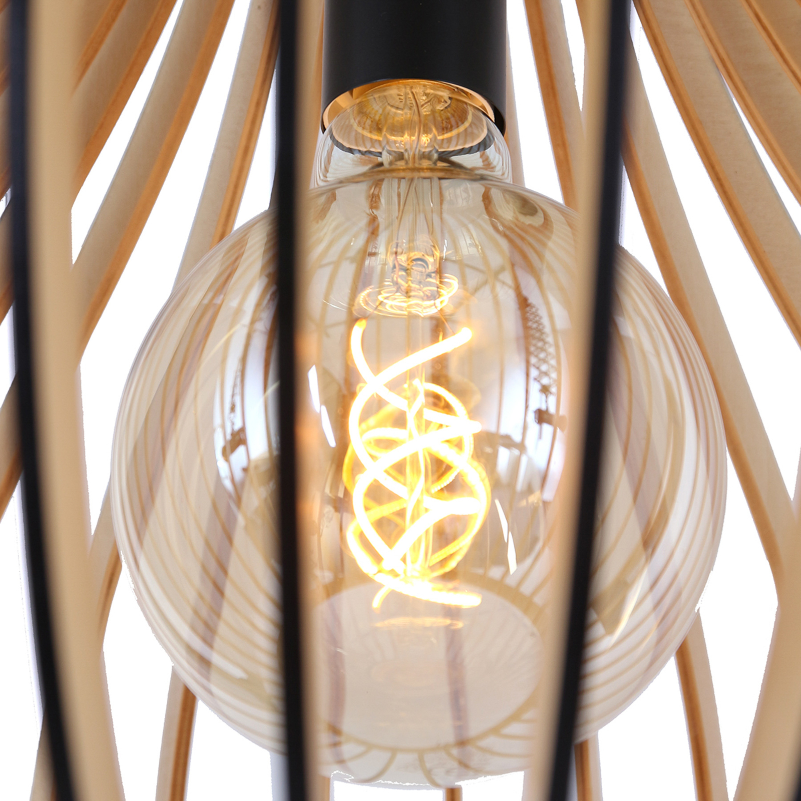Smukt lampada sospensione legno di pioppo, faggio
