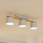 Mariel 3-светлинна светлина за таван светло сиво естествено дърво