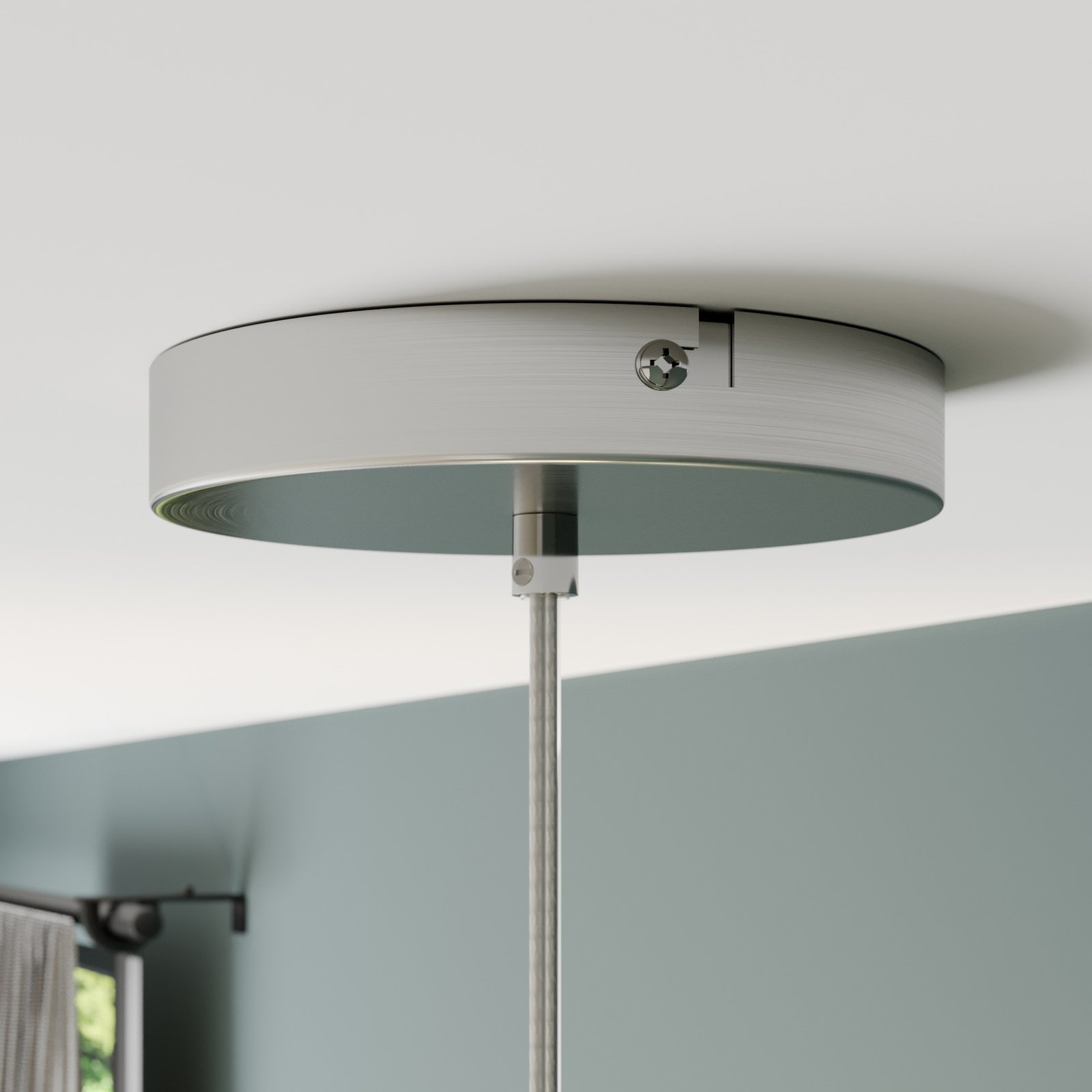 Lindby Hängeleuchte Sonika, Ø 40 cm, nickelfarben, Glas, E27
