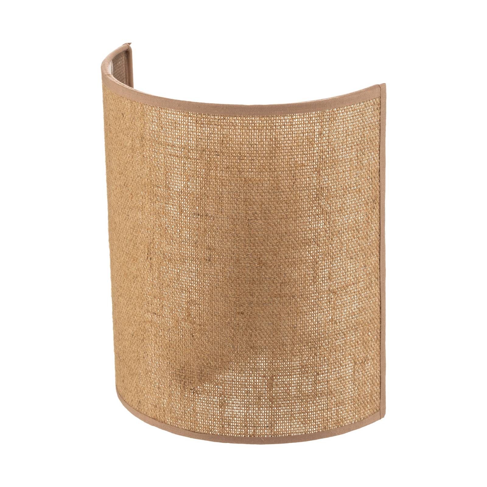 Euluna Wandleuchte Jute, braun, Textil, 24 cm hoch, E27
