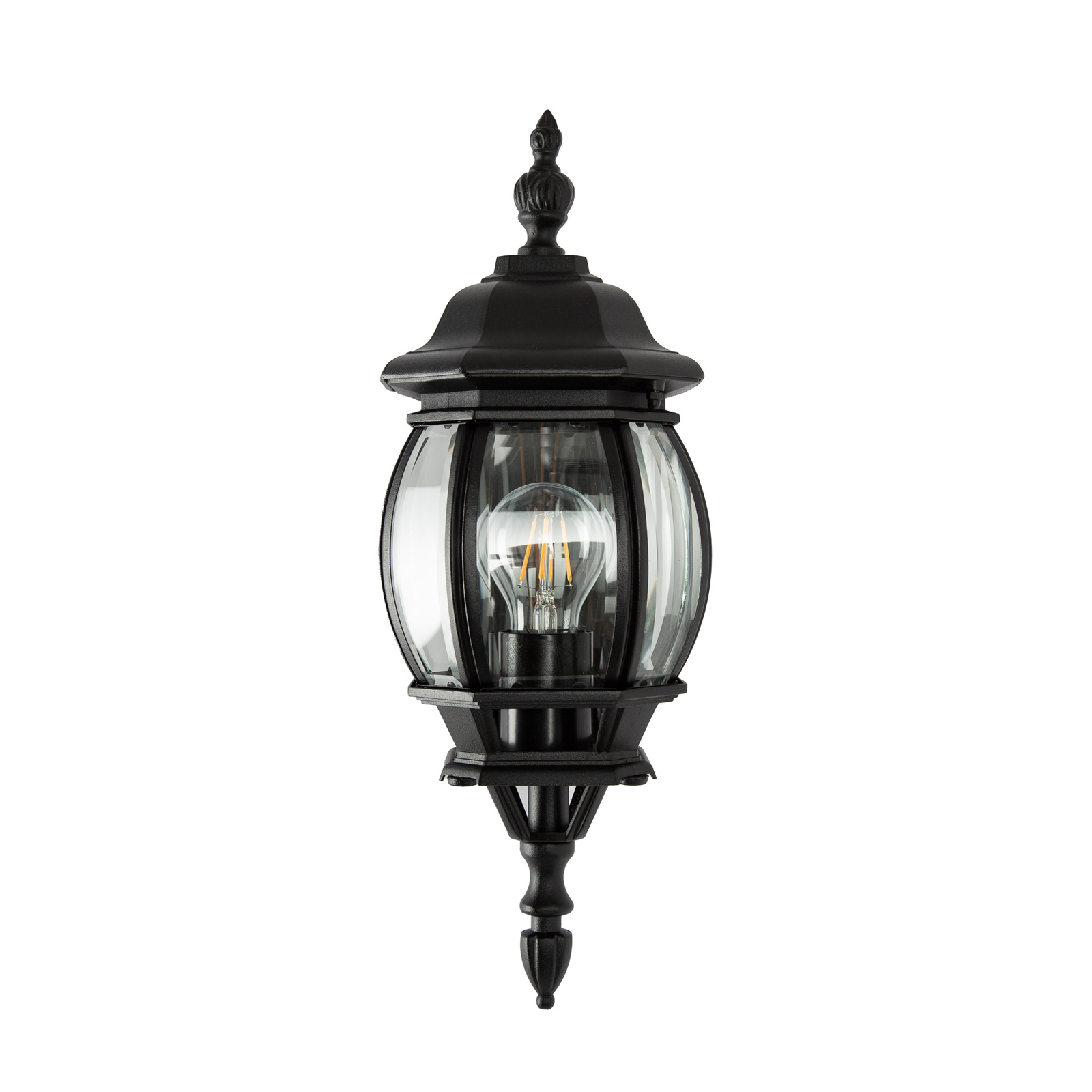 Außenwandlampe Andrew Kristallglas stehend schwarz