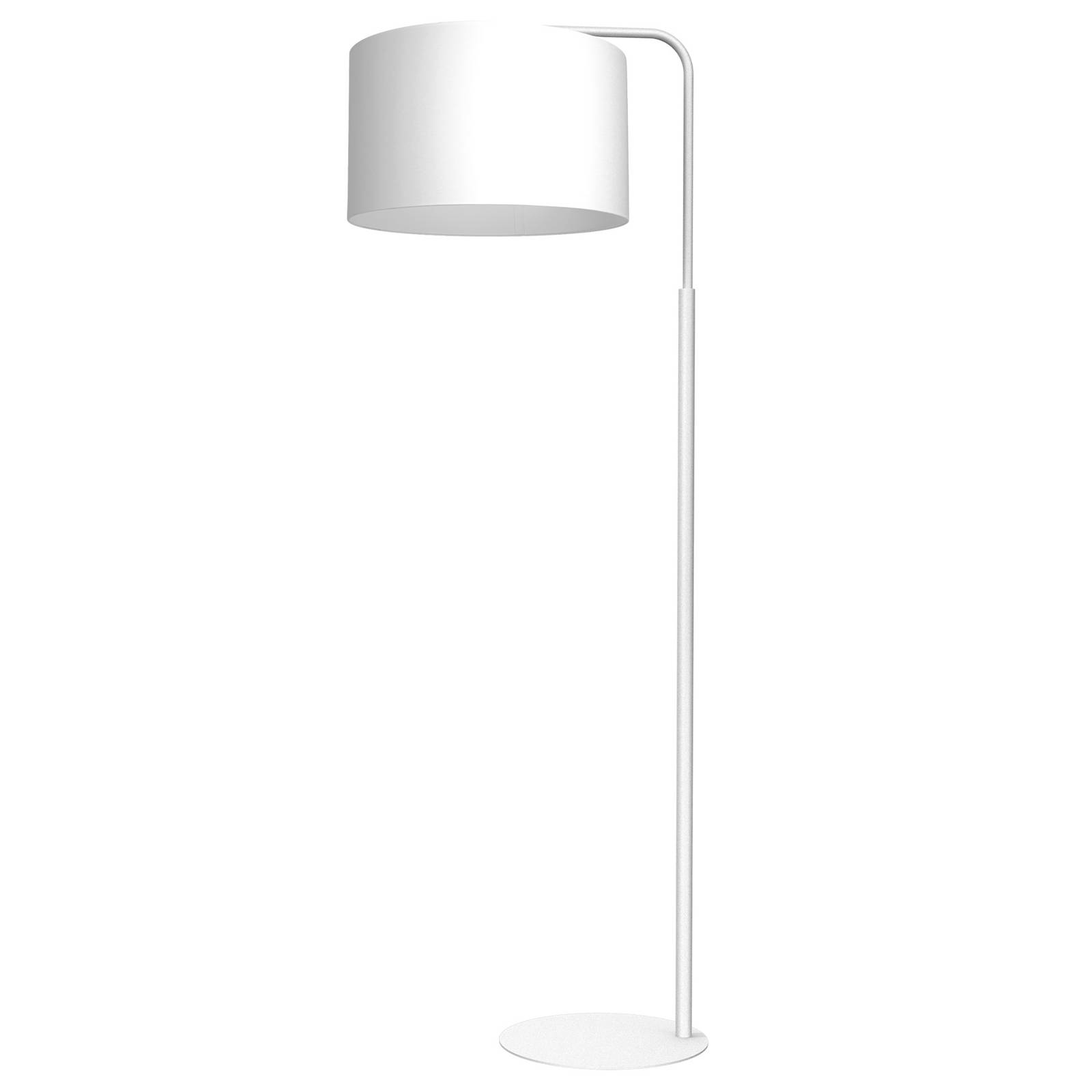 Lampadaire Soho cylindrique arqué blanc