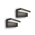 Philips LED лампа за външна стена Bustan UE, комплект от 2 броя, 2700 K