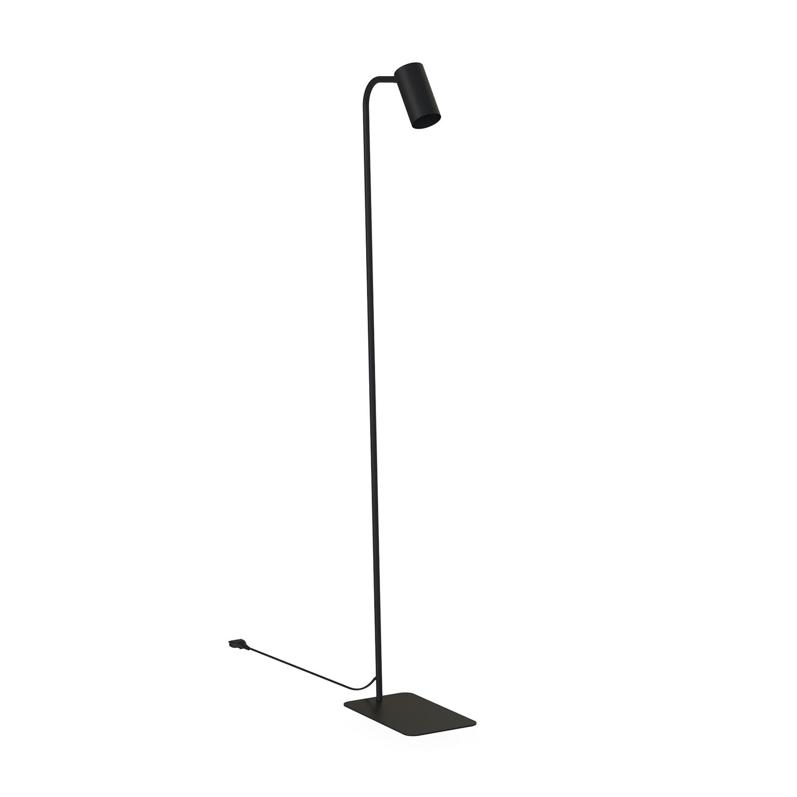 Gulvlampe Mono, roterbart hode, svart