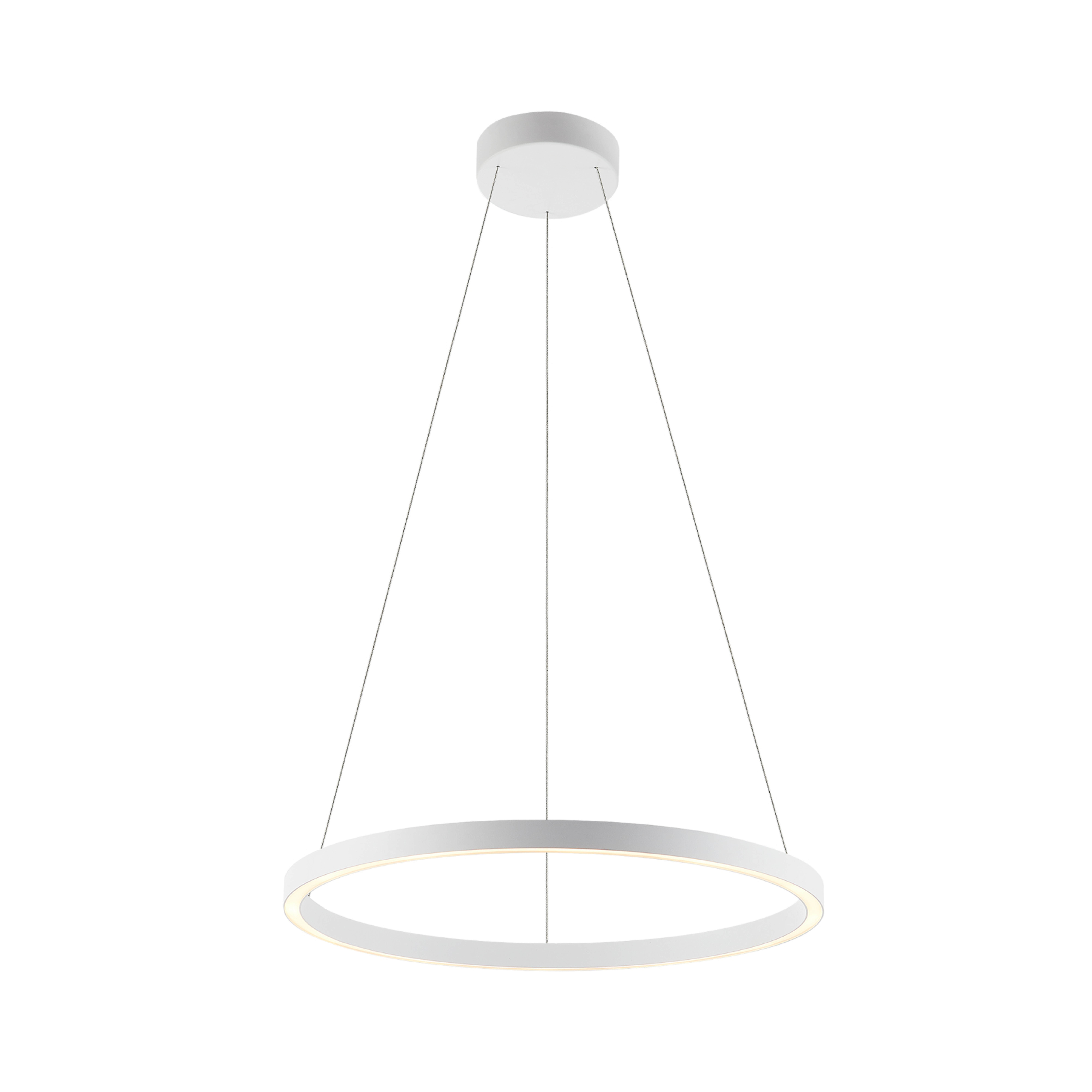 Candeeiro suspenso Molto Luce LED Perfora, branco, Ø 60 cm, alumínio