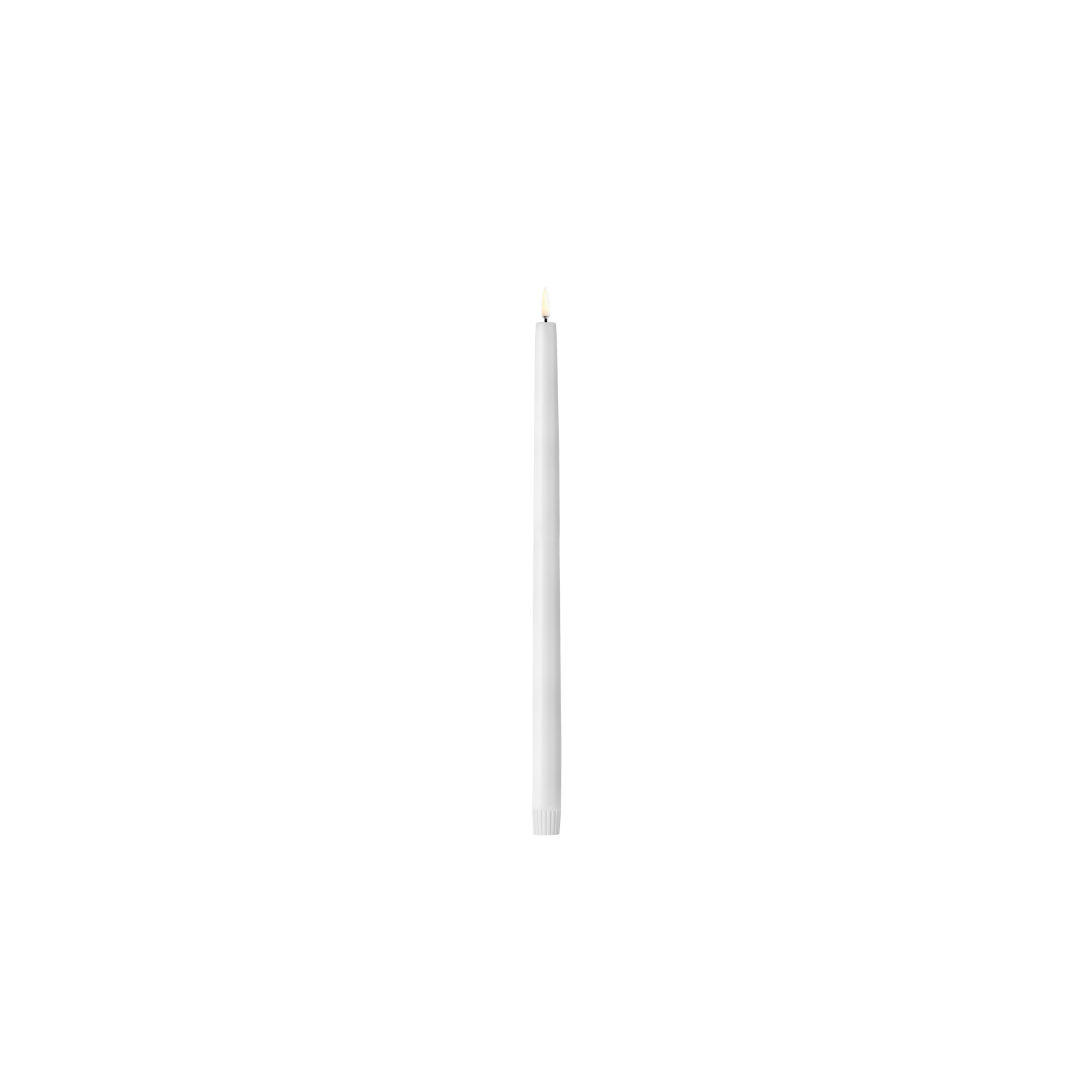 TALL TAPER LED-stearinlys, hvit, høyde 40 cm - Uyuni Lighting