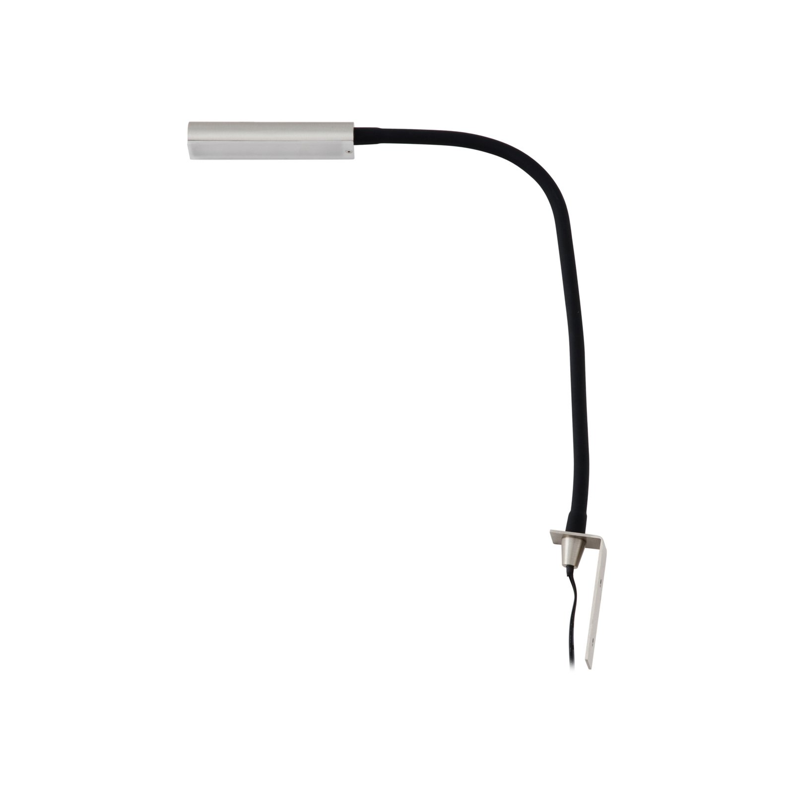 Lindby Flexola LED-lugemislamp, nikkel, nurgapealne pea