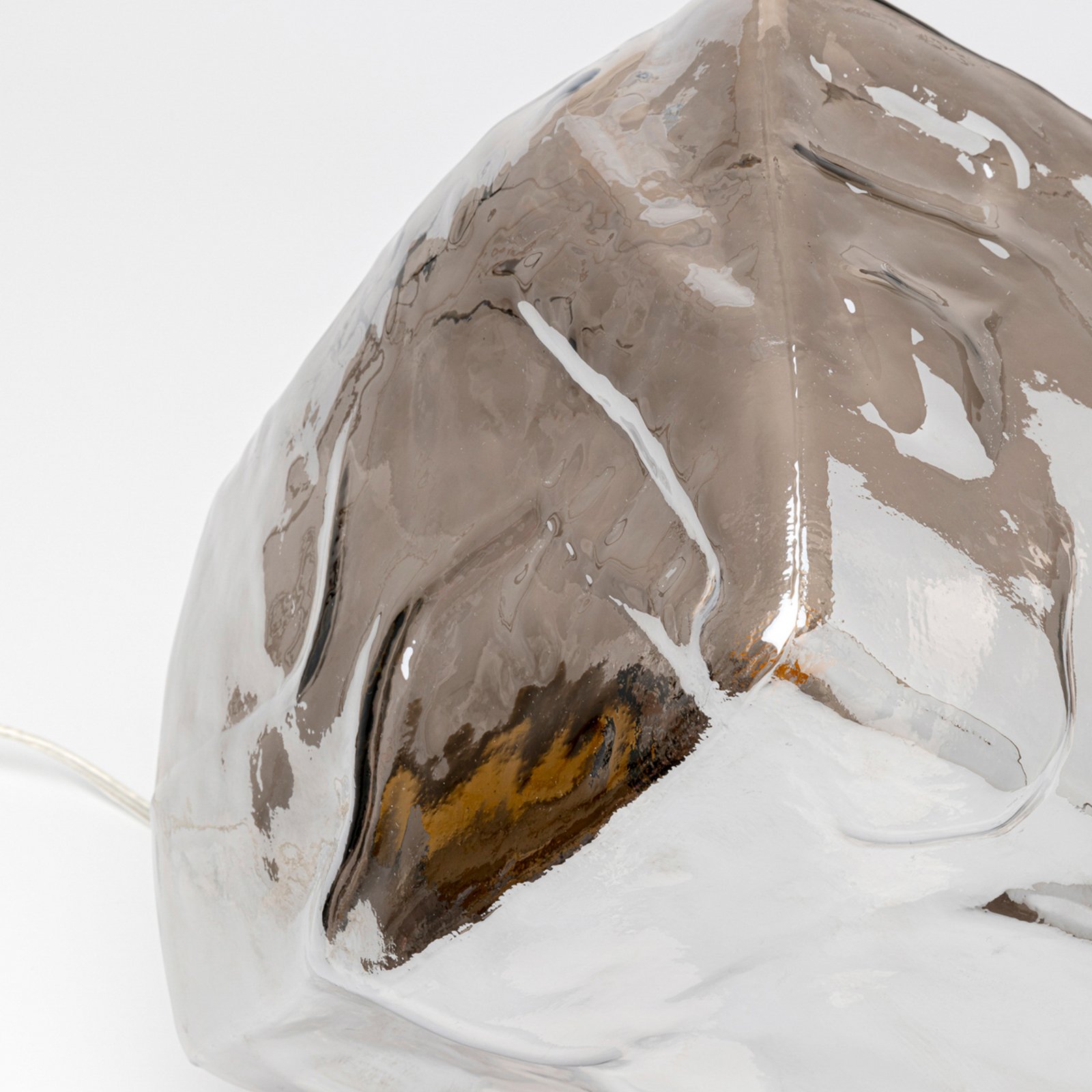 Kare laualamp Aura, suitsuvärvi, klaas, Ø 30 cm, E27