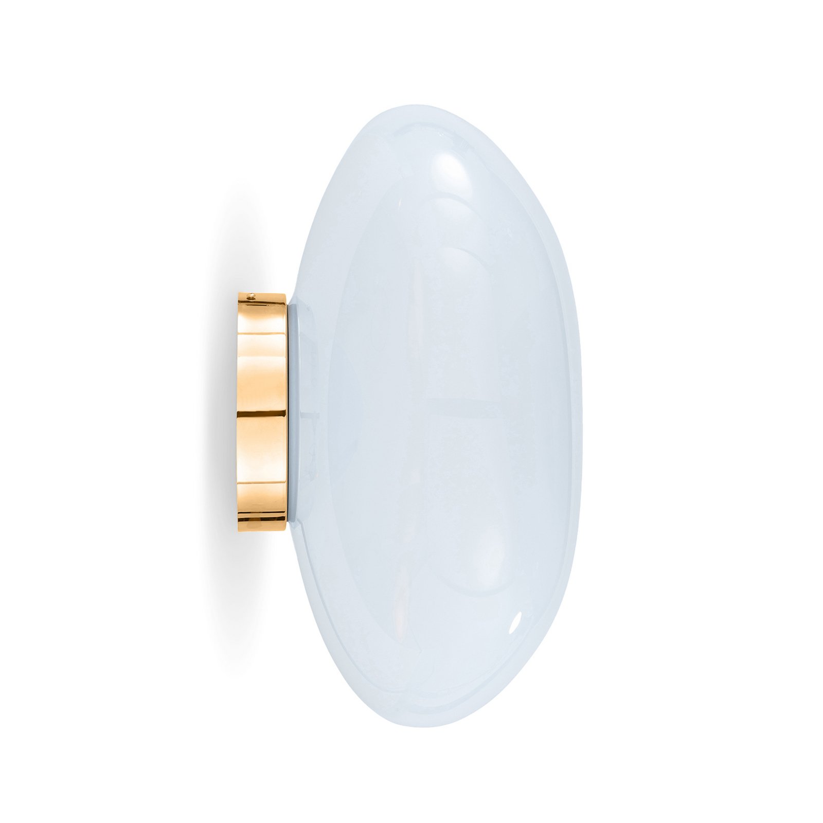Tom Dixon LED stenska svetilka Melt, Ø 50 cm, opal/zlata barva