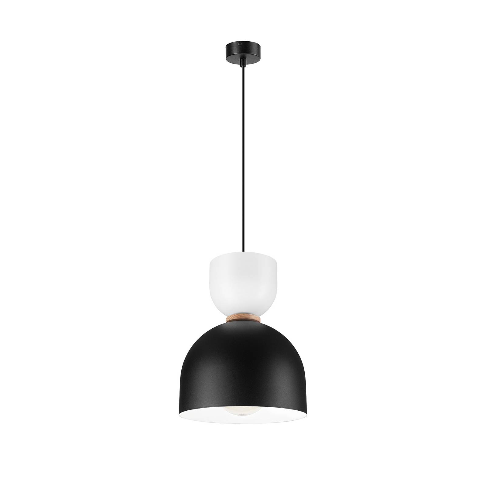 Lamkur Lighting Suspension Clementine noir/blanc à 1 lampe E27