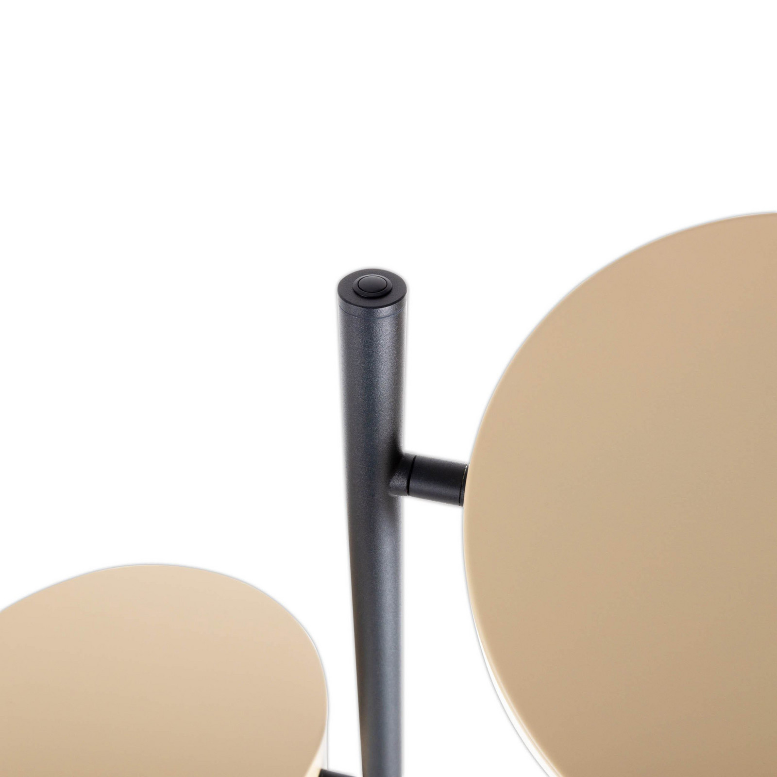 Näve LED lampadar LED Tessa negru/bej 165 cm Touchdim CCT 2 becuri. - Camera de zi / sufragerie - modern - negru bej - Metal