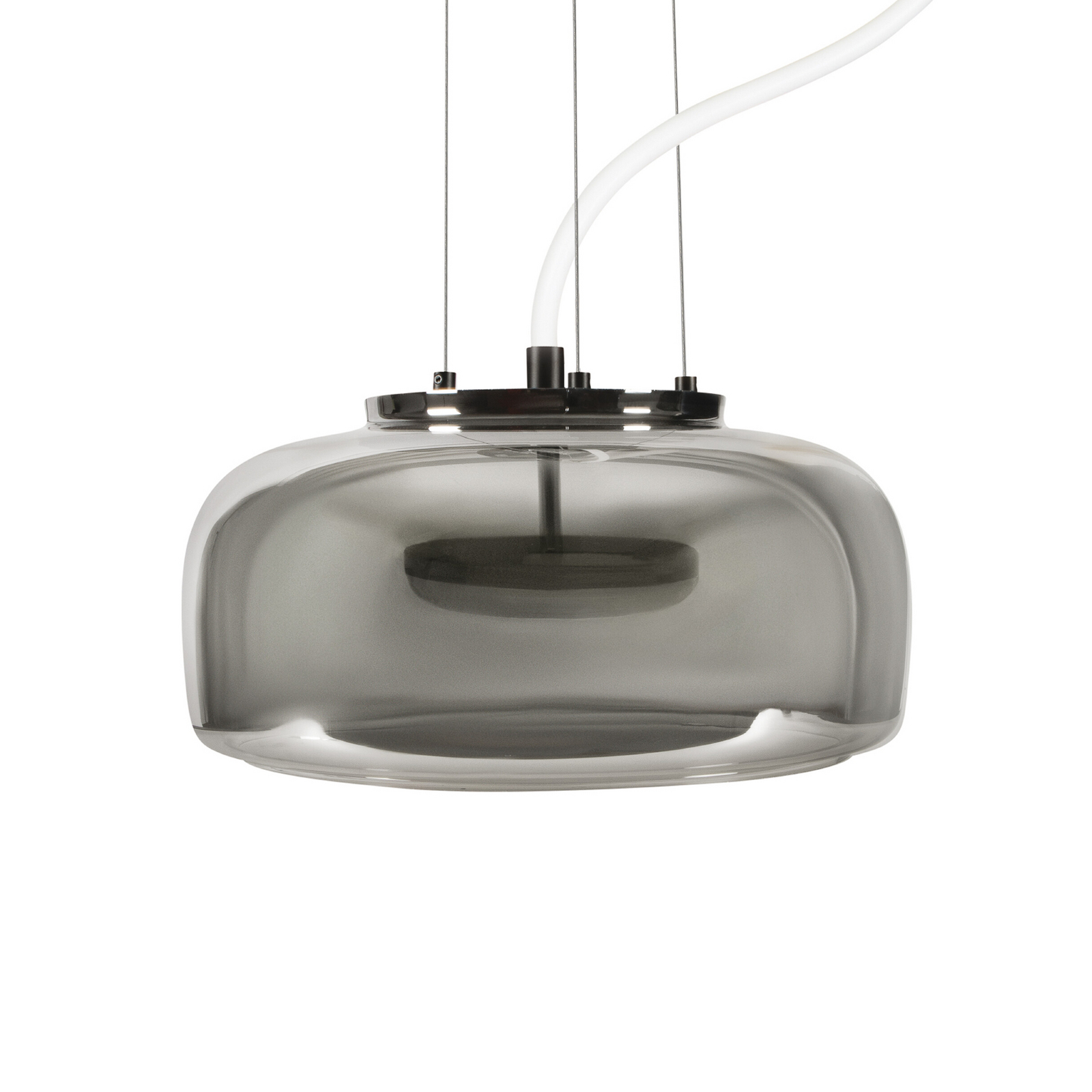 OSRAM DECOR GLOW LED lógó lámpa, szürke/fekete, Ø 38 cm, felfelé/lefelé OSRAM DECOR GLOW LED lógó lámpa, szürke/fekete, Ø 38 cm, felfelé/lefelé