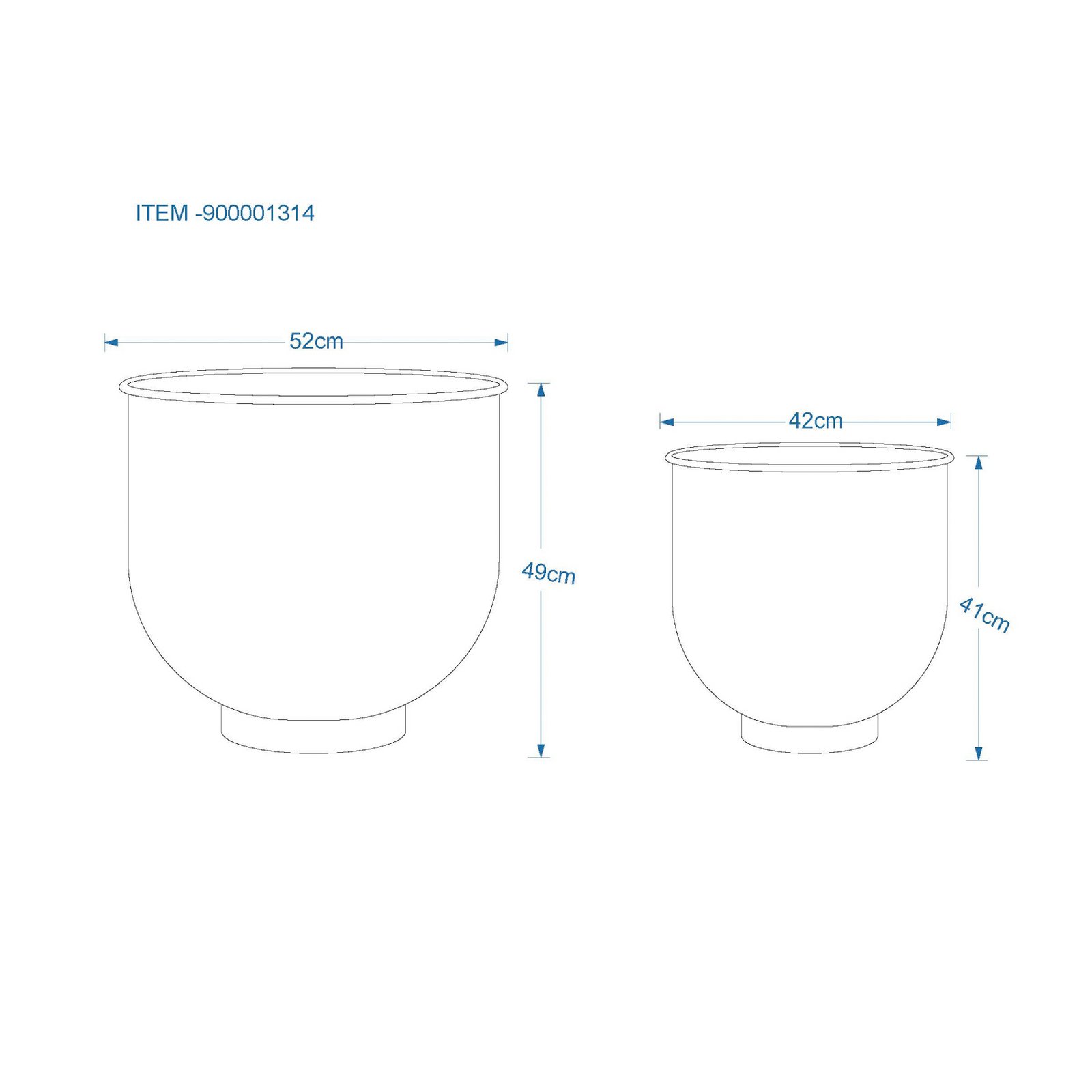 HDCove Flower Pot, Brown, Metal, Set of 2 - House Doctor