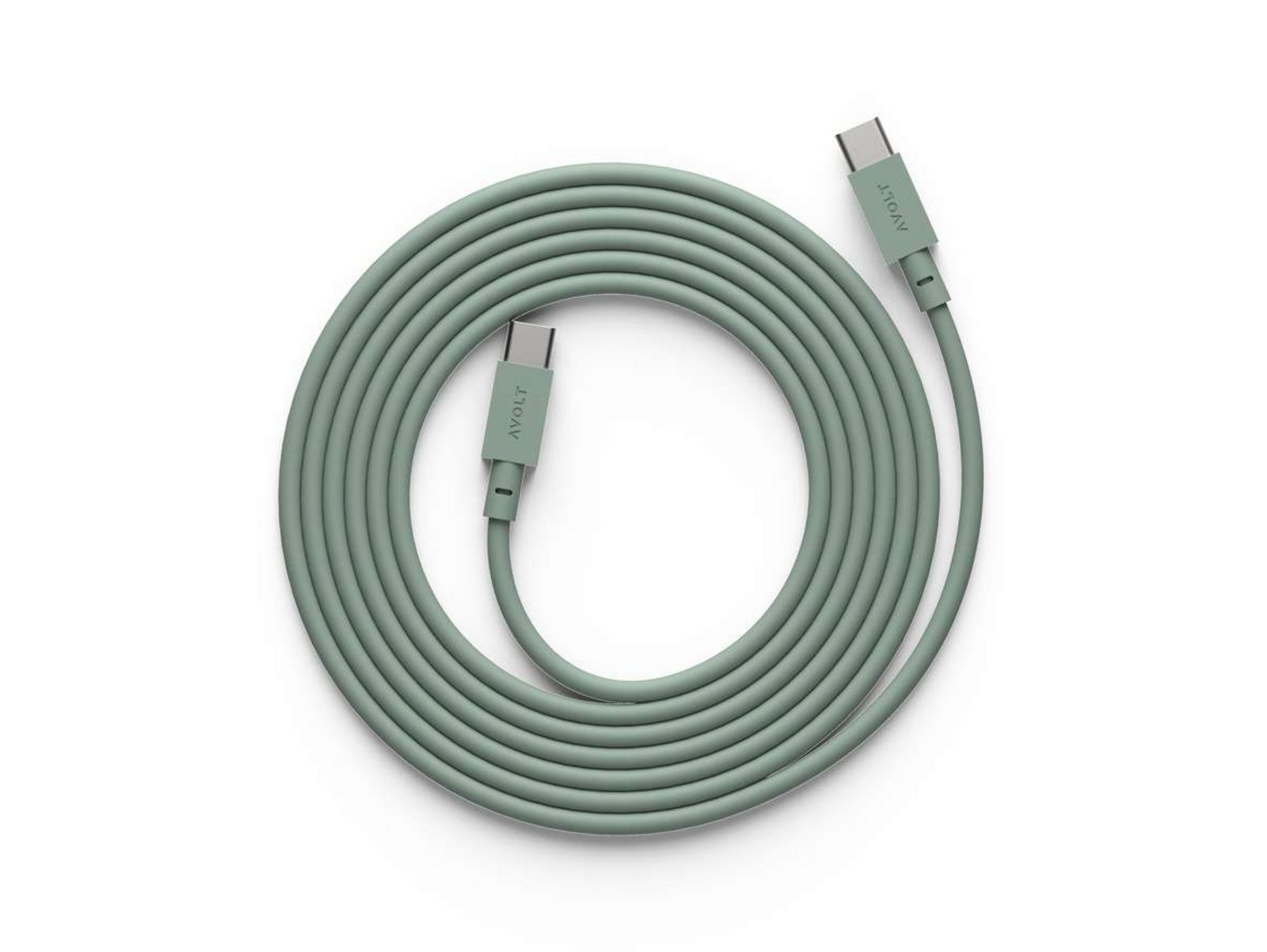 Cable 1 USB-C to USB-C 2m Oak Green - Avolt