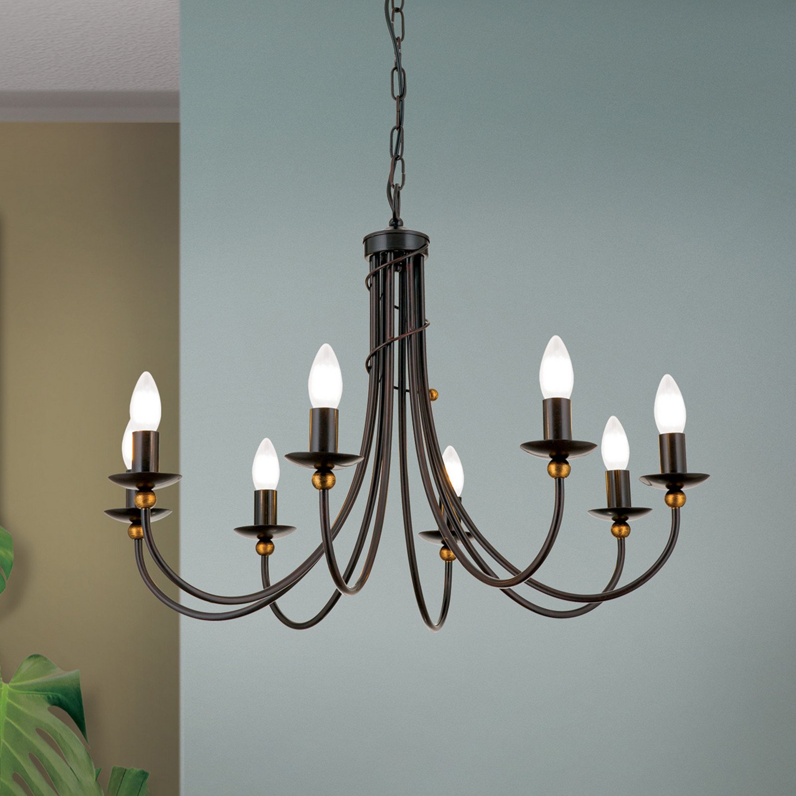 Candelabru Garda stil rustic 8 becuri