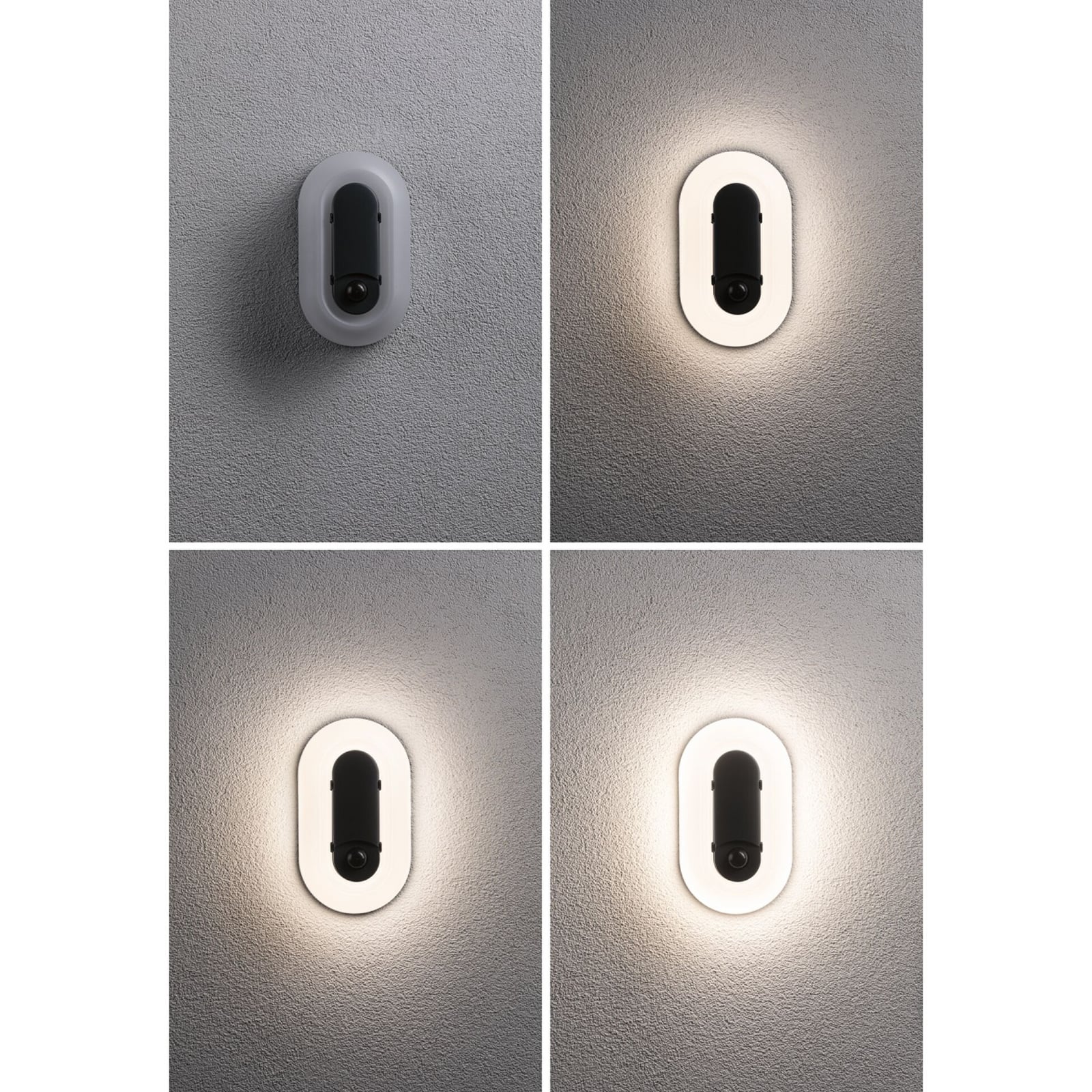 Paulmann LED sienas lampa „Elunor“, antracīta krāsā, ar sensoru, augstums 21