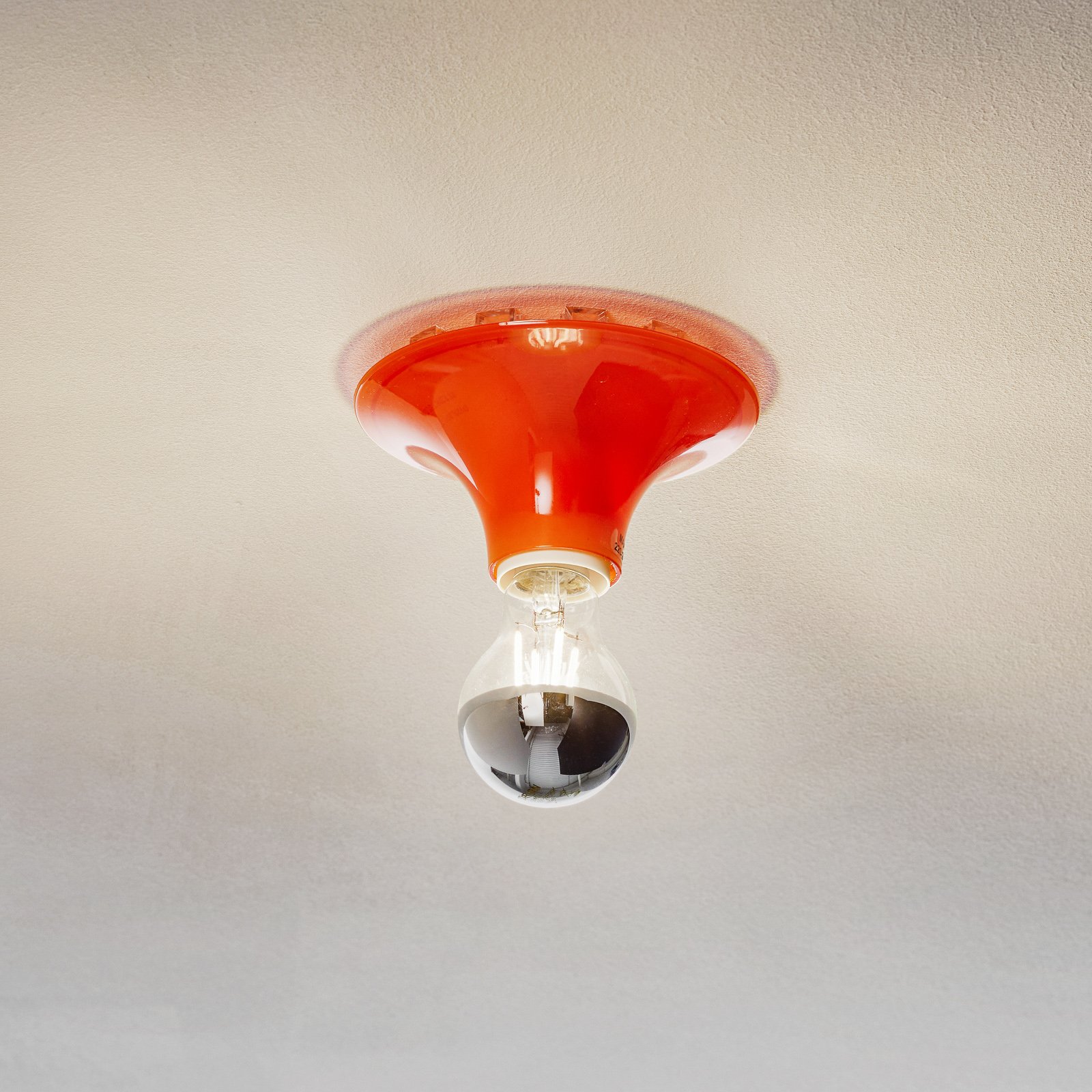 Artemide Teti designer ceiling light orange