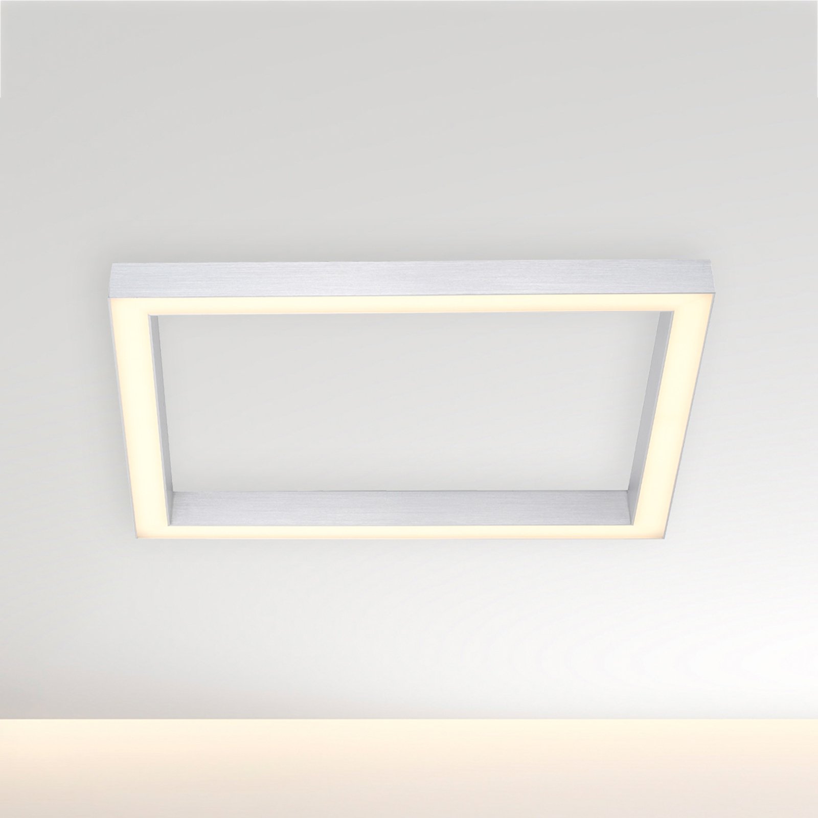 Paul Neuhaus Pure-Lines LED-loftlampe kvadrat alu