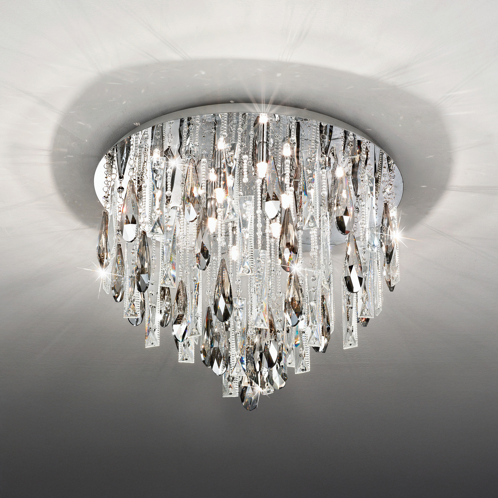 Plafonnier Calaonda, 58 x 48 cm, chrome - Stars of Light