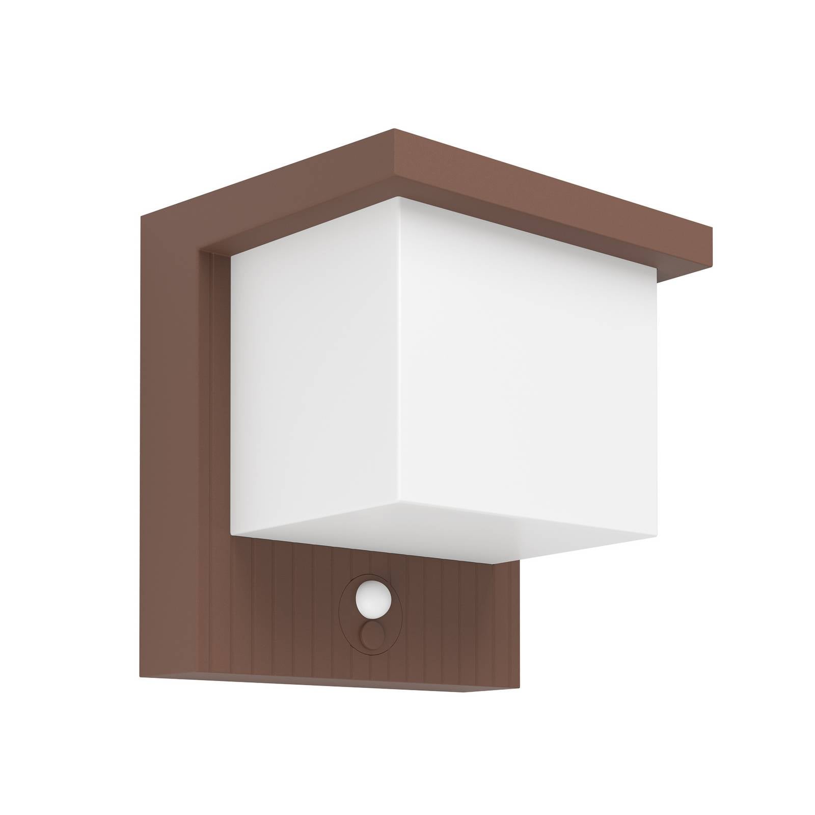 LED-Solarwandlampe Frigento rostfarben, Höhe 15 cm, Sensor