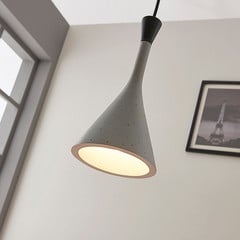 Moderna lámpara colgante Flynn, gris hormigón