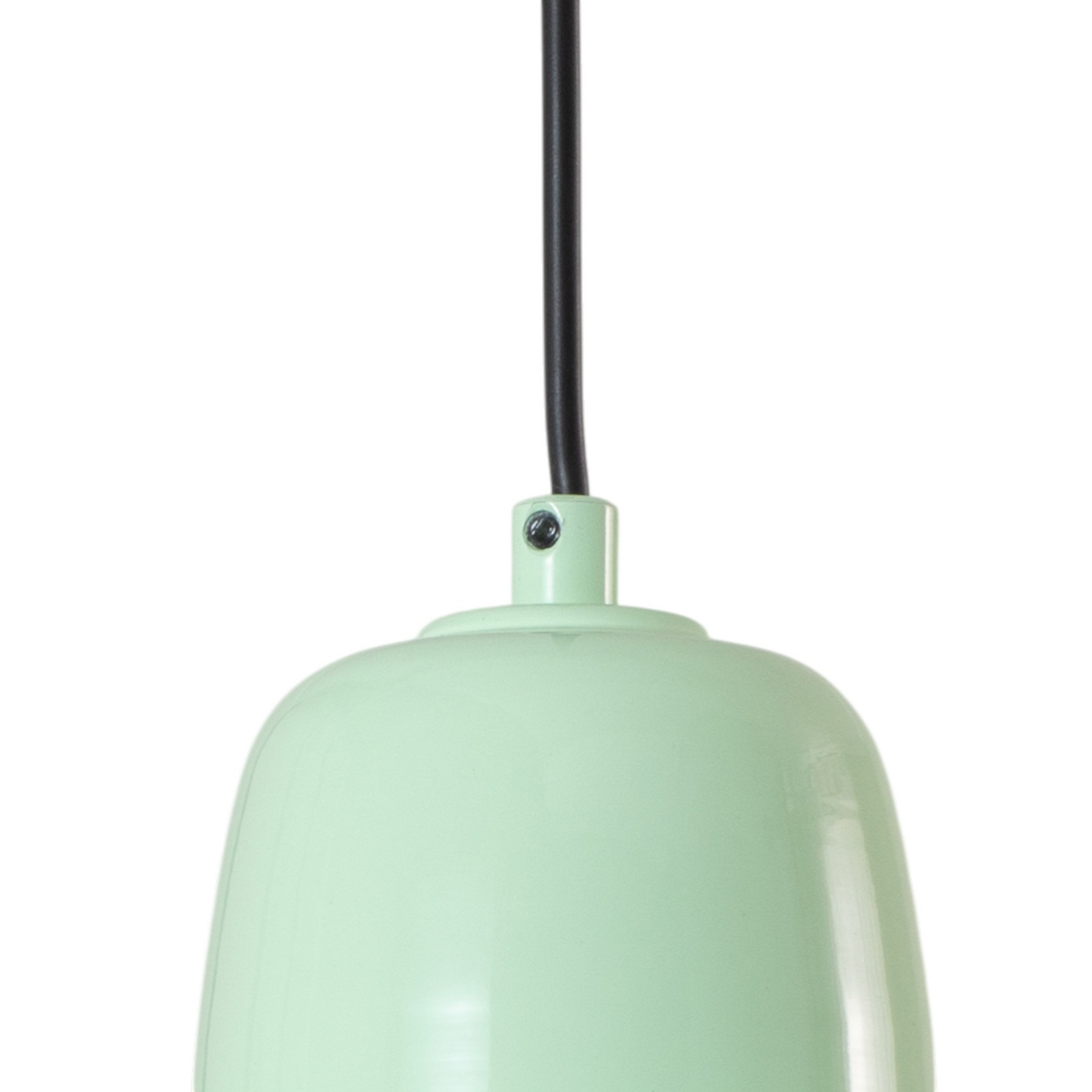 Lampa wisząca Lorenz, miętowa zieleń, Ø 34 cm, metal, E27