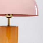 Lampada da tavolo Kare Josy, rosa/arancio, acciaio, altezza 51 cm