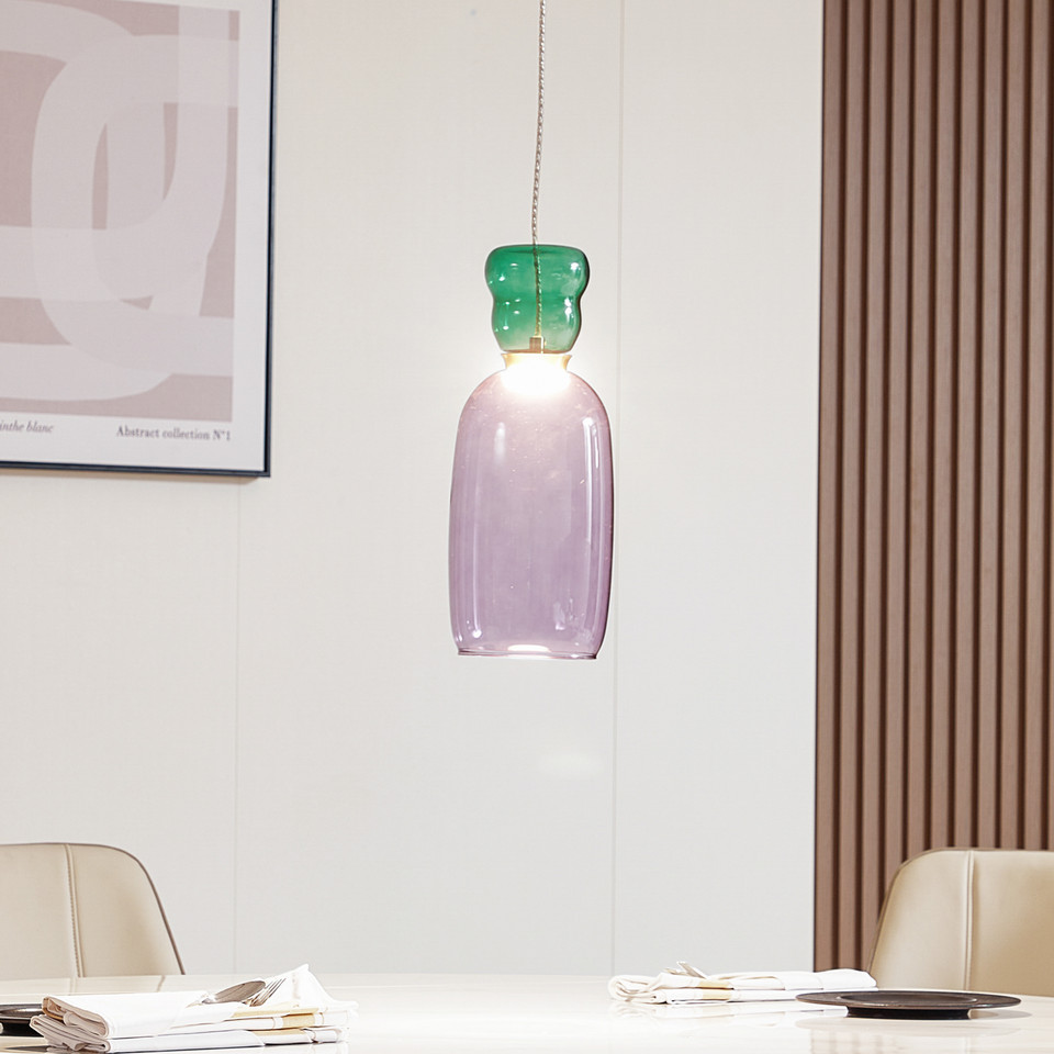 Lucande Fay LED-pendellampa, violett från Lucande